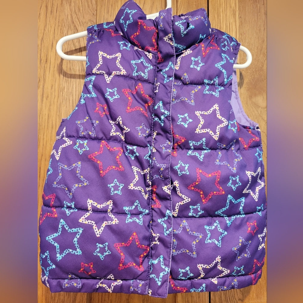 Reversable Faded Glory Girls Puffer Vest 3t - Picture 2 of 9